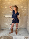 Helina denim shorts - Dark denim