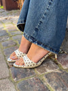 Dottie Mules - Cream/Brown