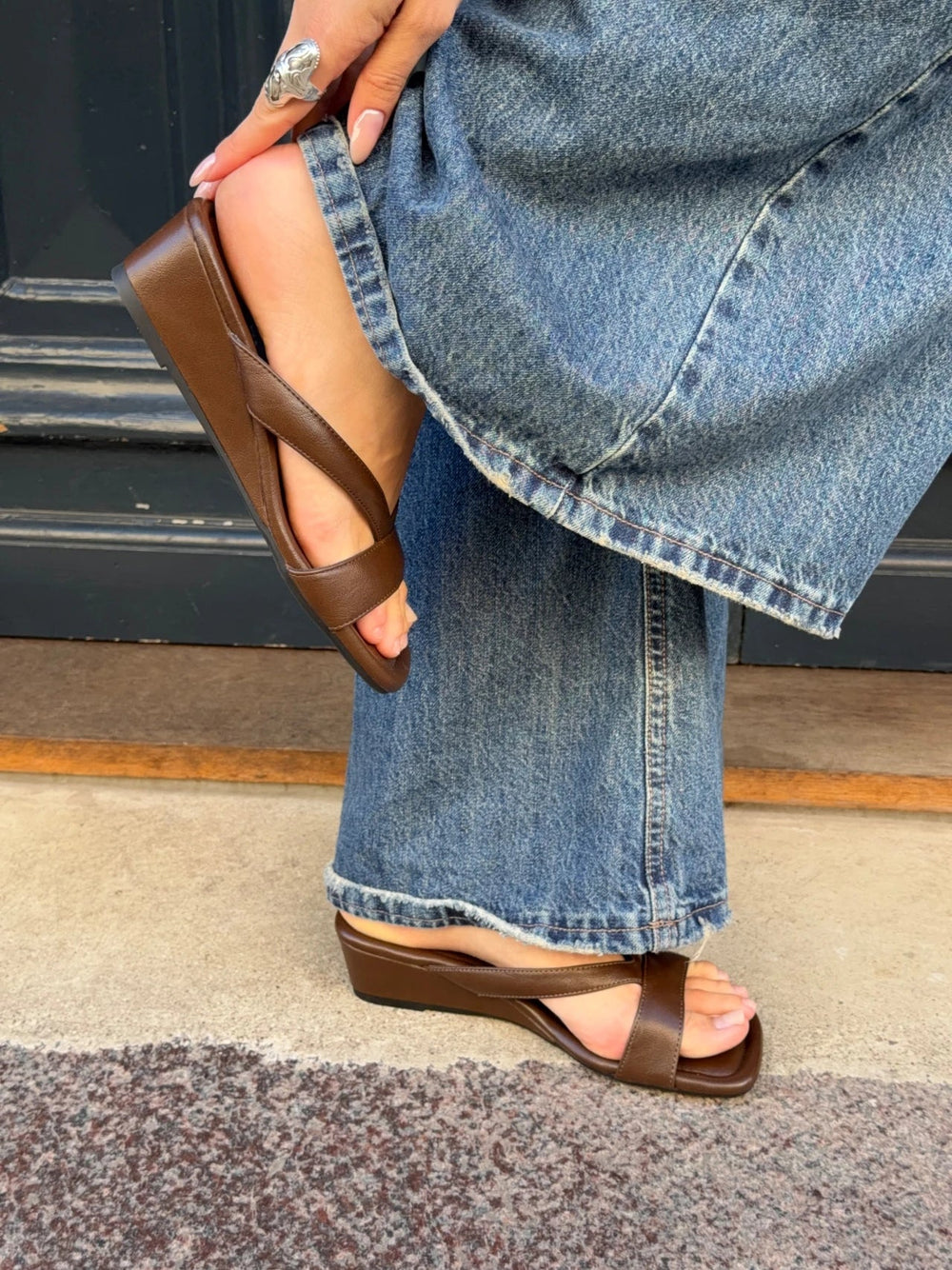 Fabra wedge heel sandal - Brown