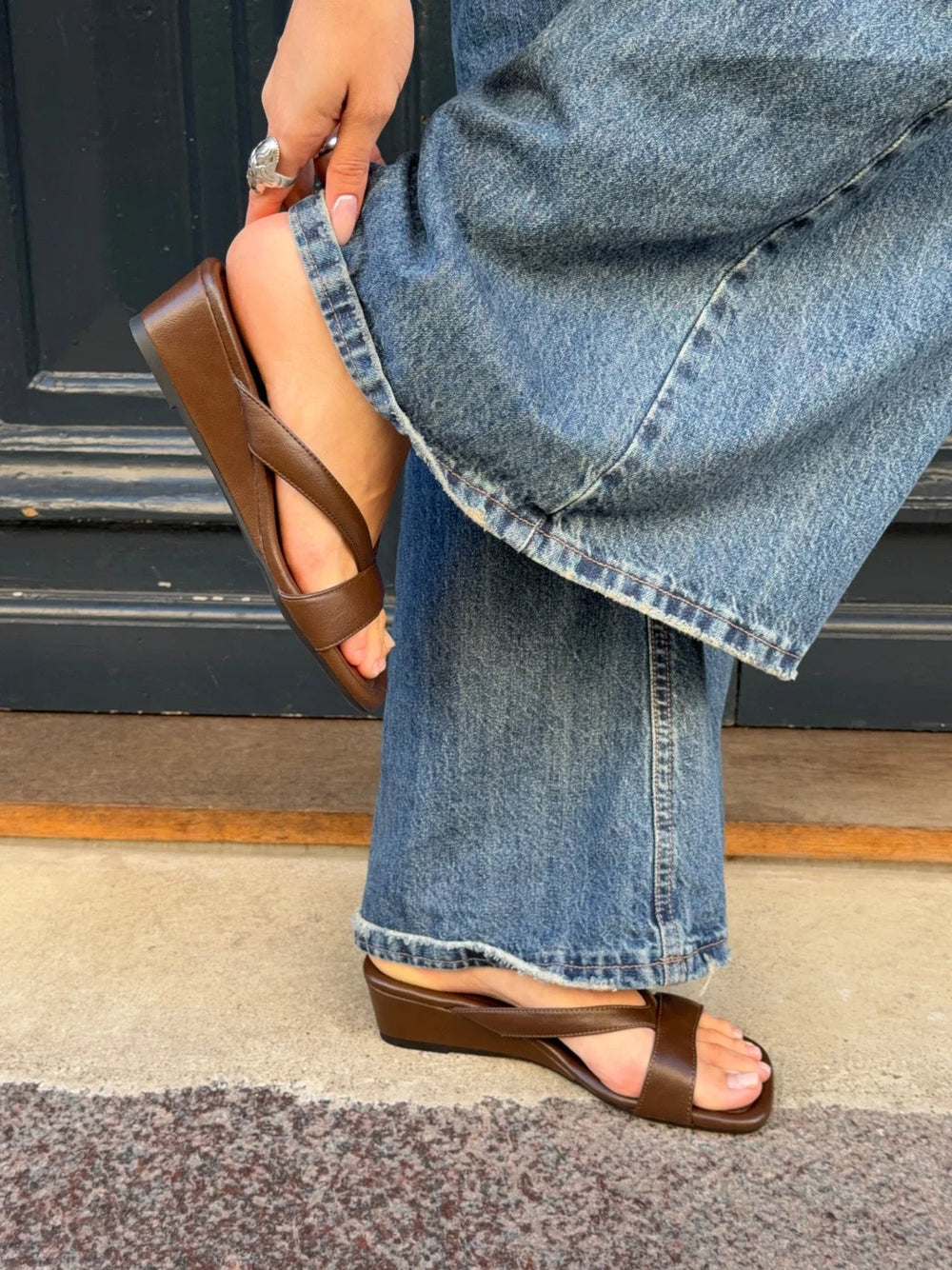 Fabra wedge heel sandal - Brown
