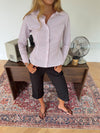 Alberte fitted shirt with stripes - White/light pink