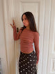 Lova fitted knit sweater - Dusty pink