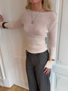 Lova fitted knit sweater - White
