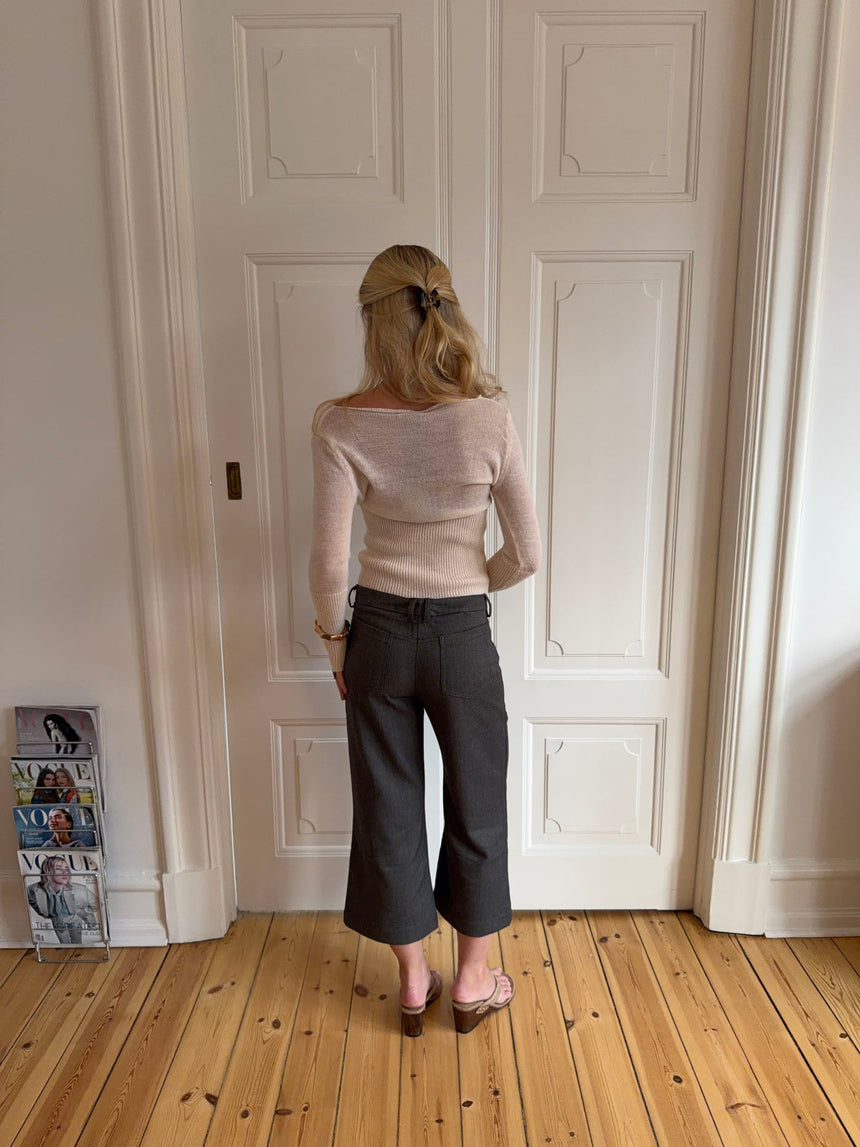 Lova fitted knit sweater - White