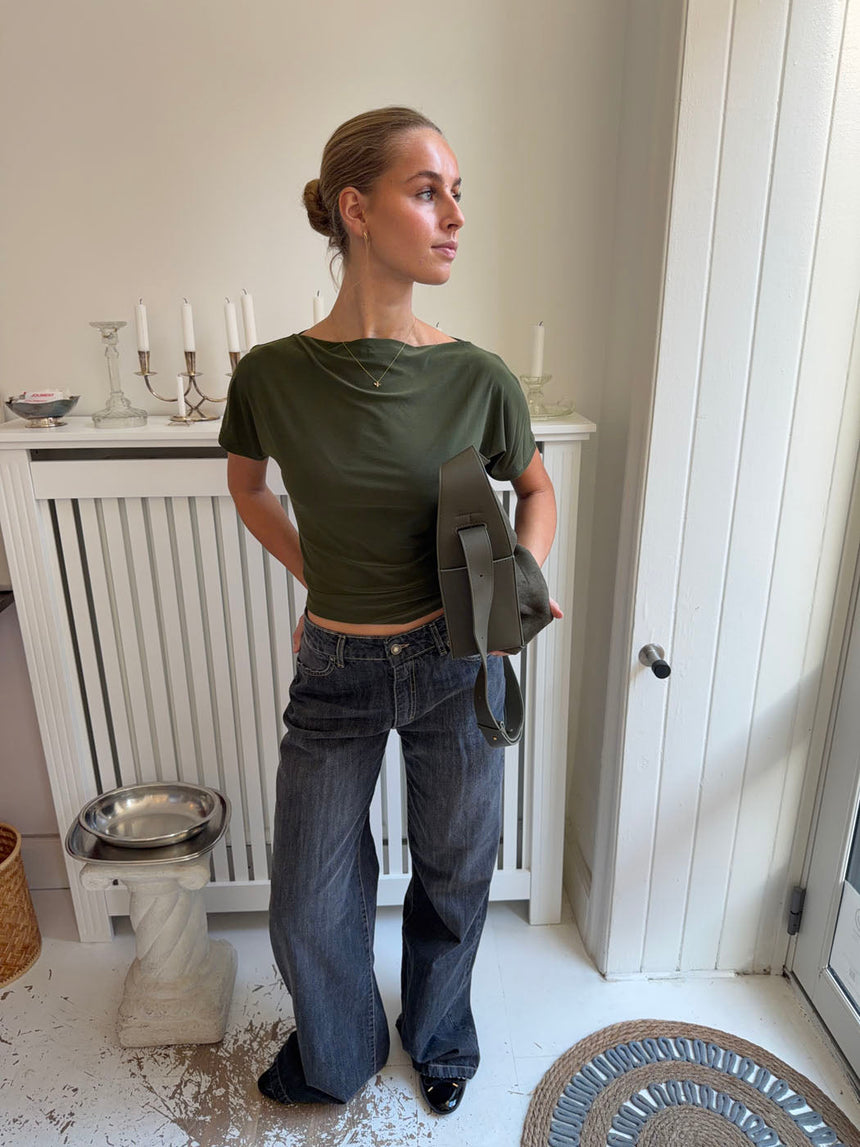 Florine fitted t-shirt – Khaki