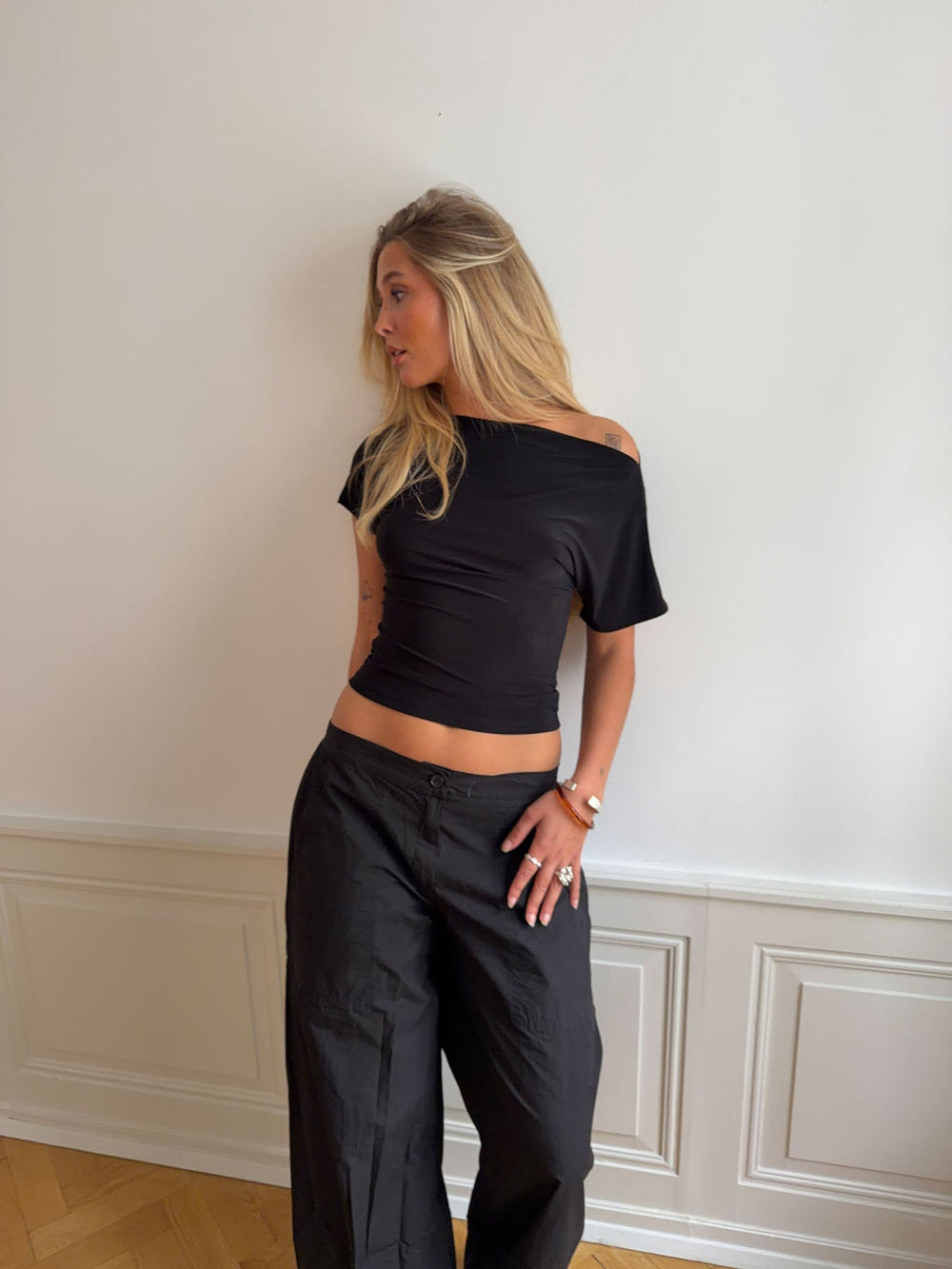 Florine fitted t-shirt - Black