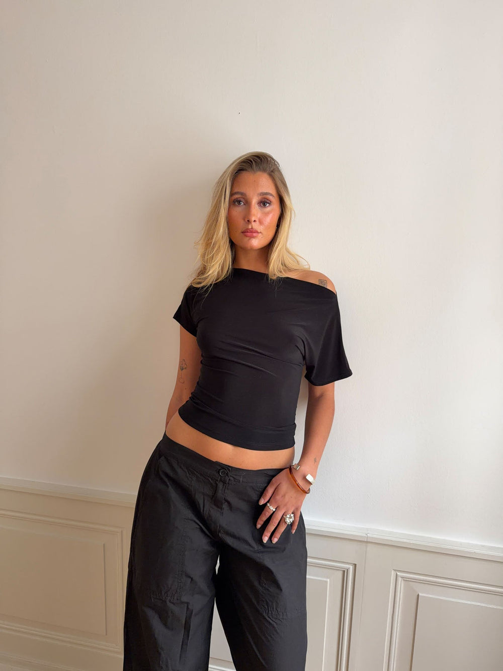 Florine fitted t-shirt - Black
