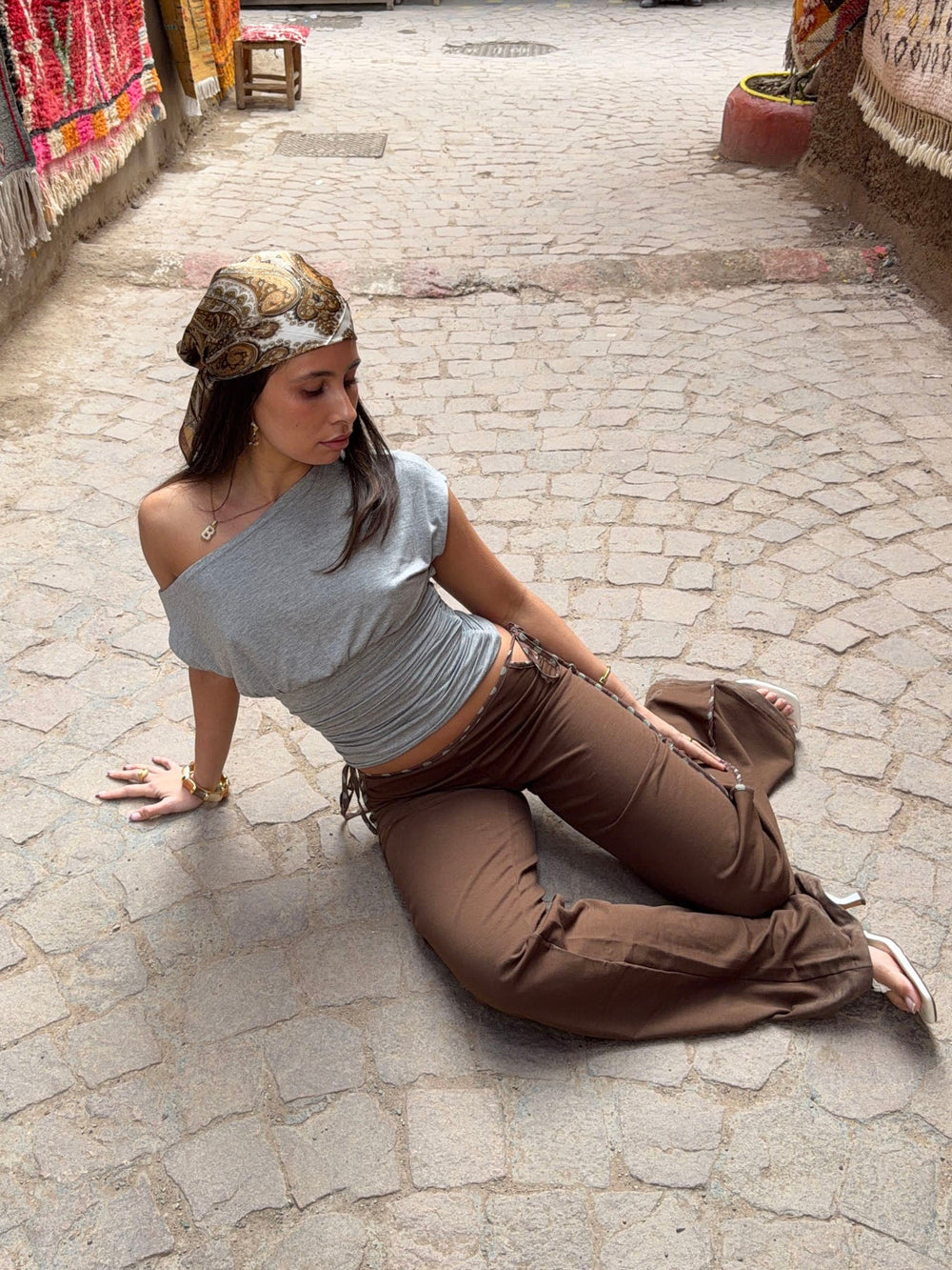 Islabella fitted top – Grey