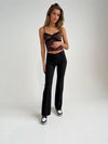 Flare pants without pockets - Black