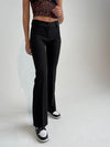 Flare pants without pockets - Black