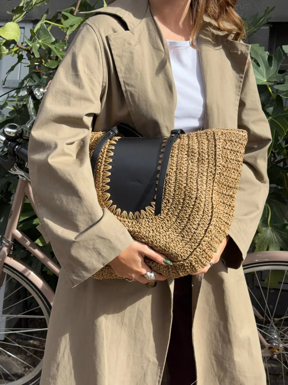 Wovana woven bag - Beige/Black