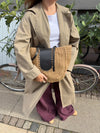 Wovana woven bag - Beige/Black
