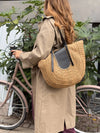 Wovana woven bag - Beige/Black