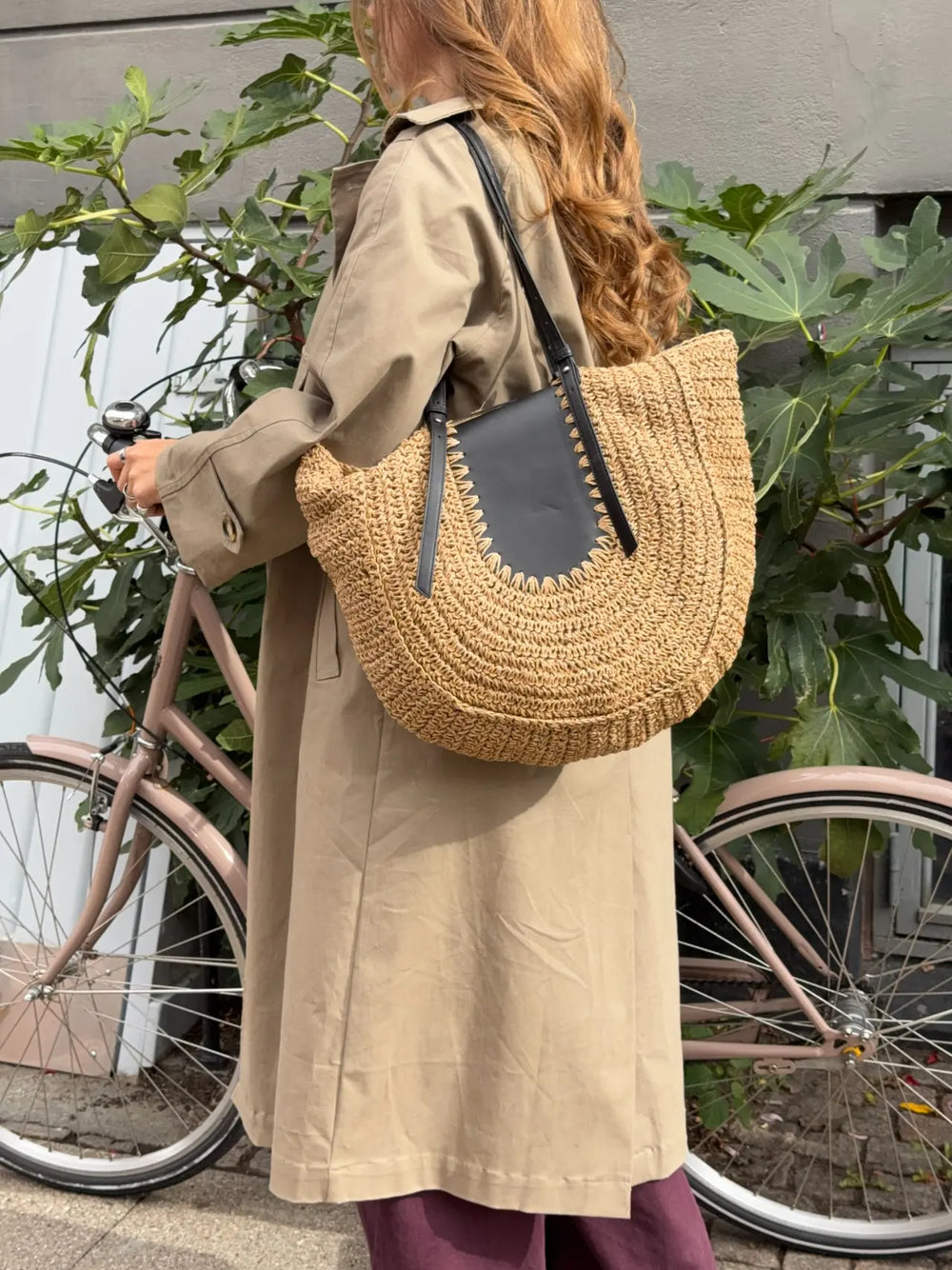 Wovana woven bag - Beige/Black