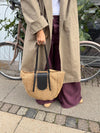 Wovana woven bag - Beige/Black