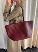 Chili shoulder bag in woven - Burgundy