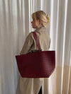 Chili shoulder bag in woven - Burgundy