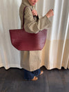Chili shoulder bag in woven - Burgundy