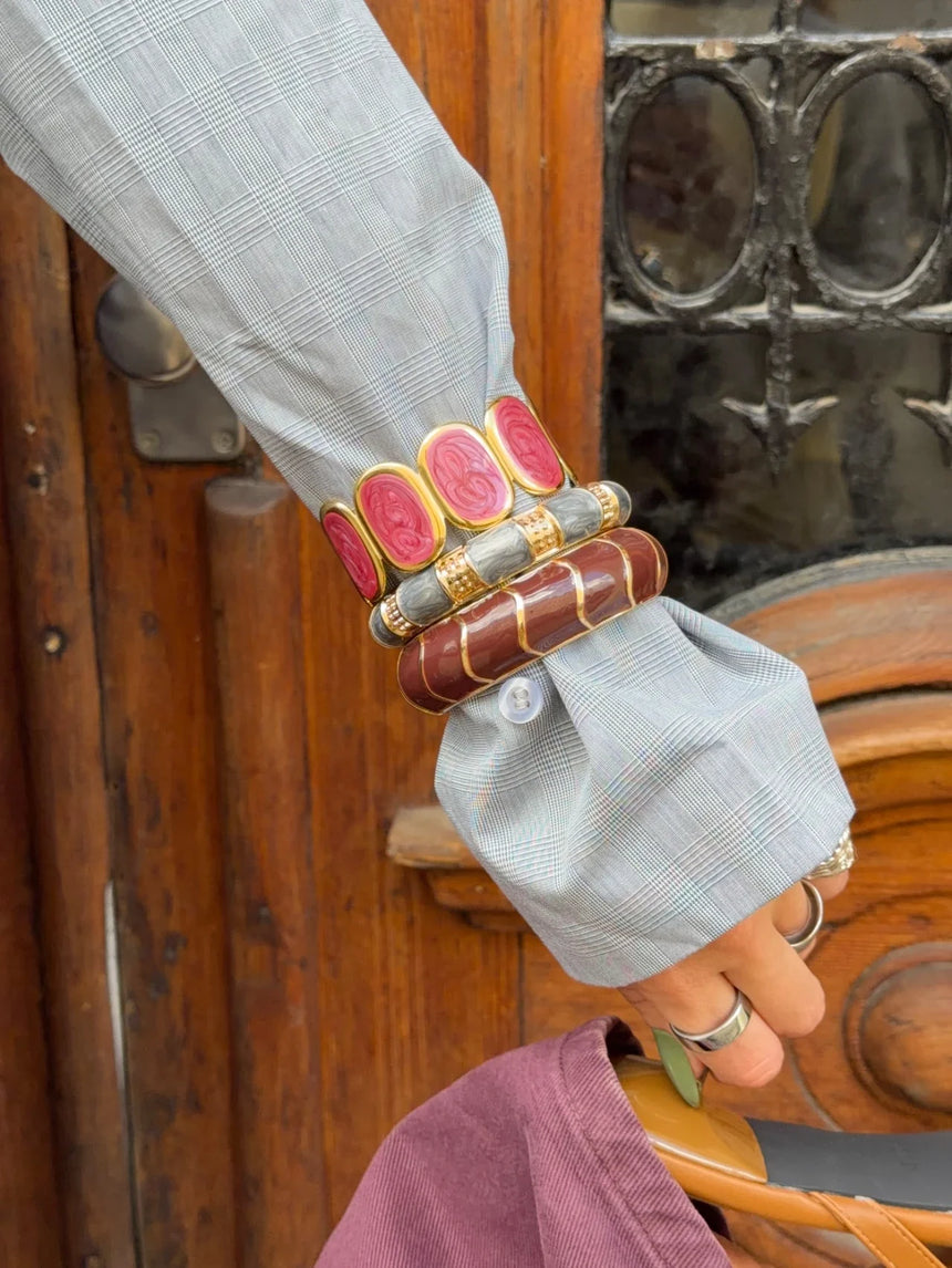 Flor bracelet - Brown/Gold