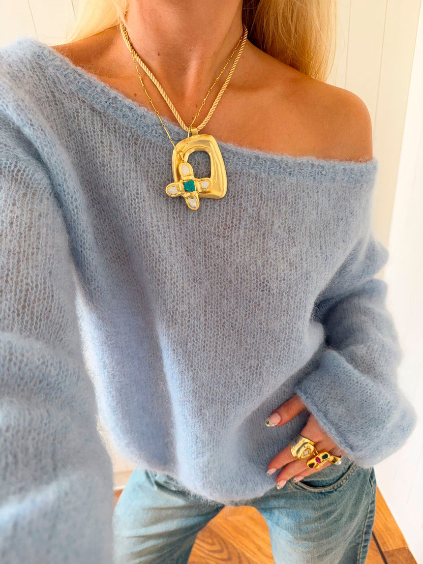 Scandivv fluffy knit - Baby blue