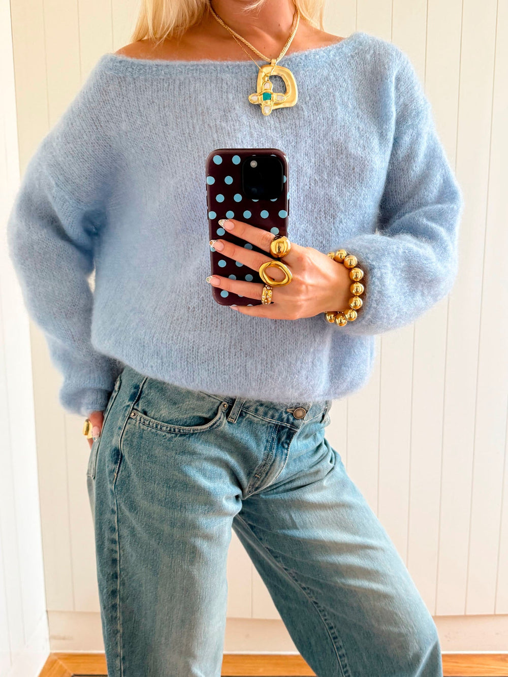 Scandivv fluffy knit - Baby blue