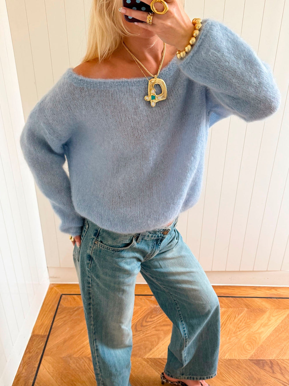 Scandivv fluffy knit - Baby blue