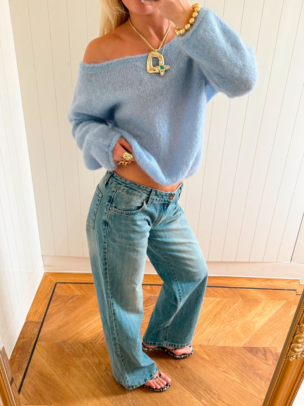 Scandivv fluffy knit - Baby blue