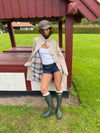 Sille coat with checkered lining - Beige