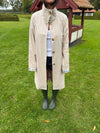 Sille coat with checkered lining - Beige