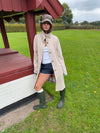 Sille coat with checkered lining - Beige