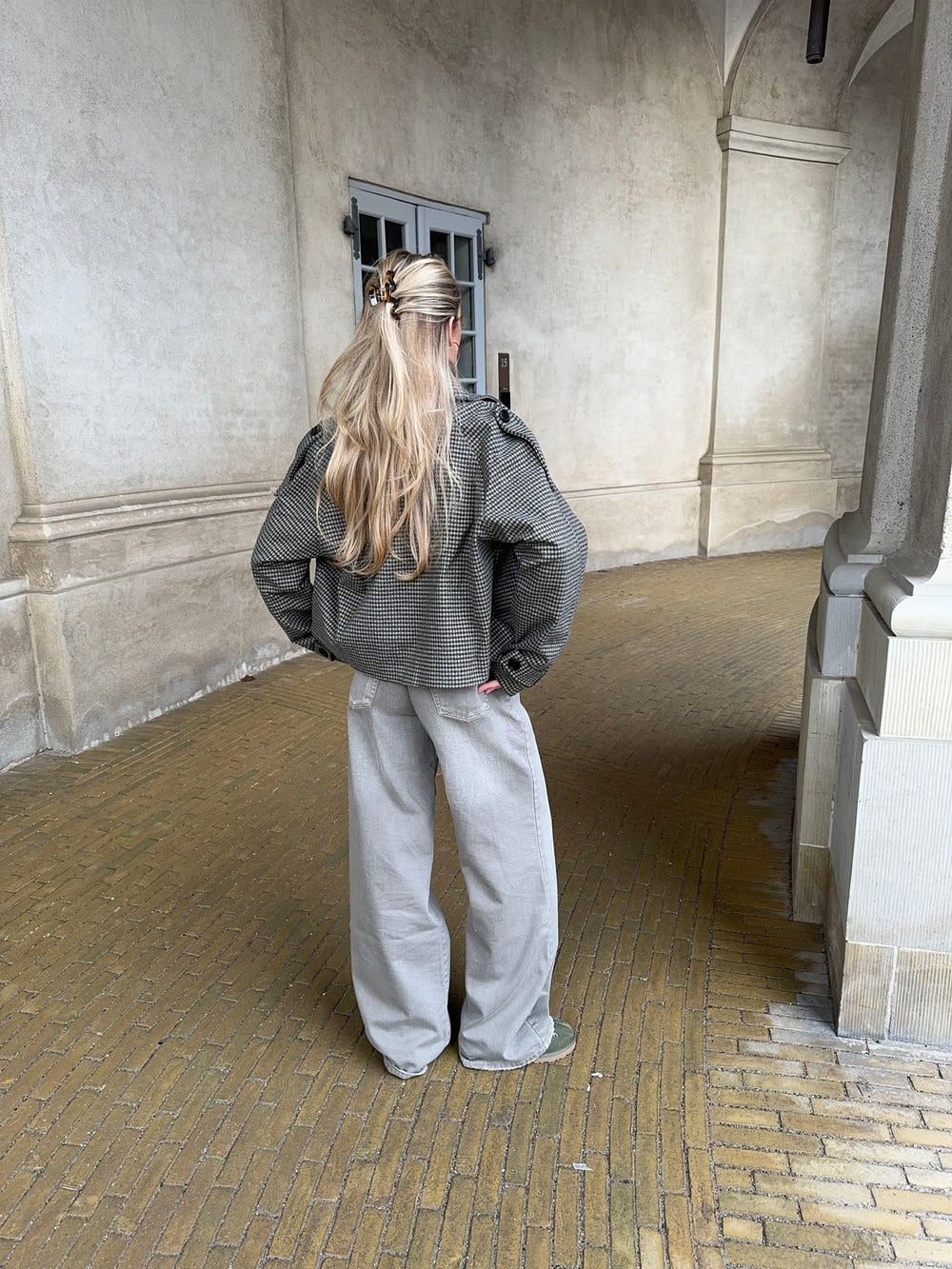 Marigold checkered coat - Grey/Green