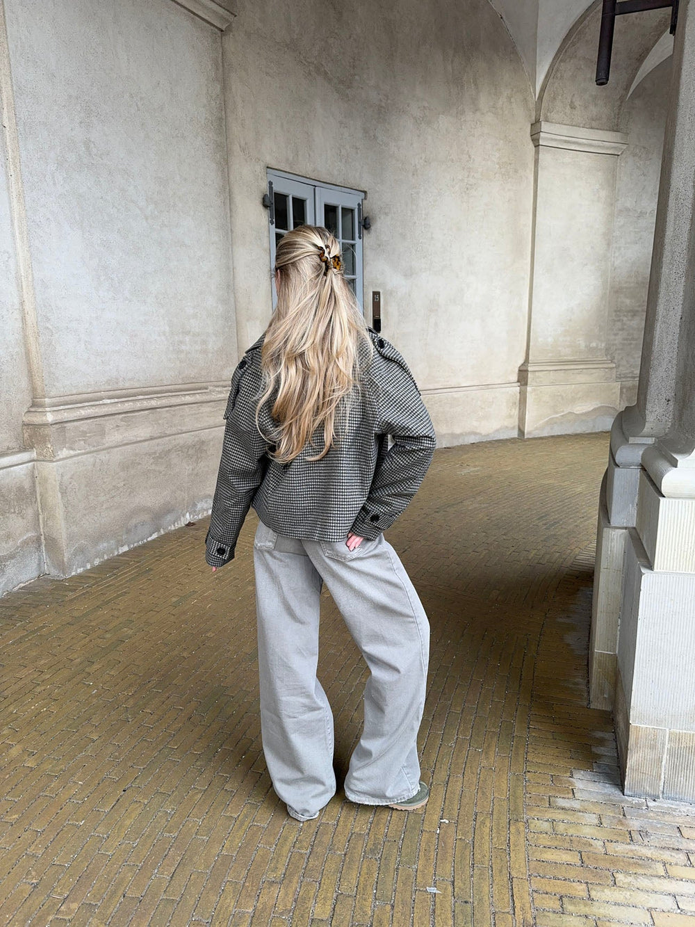 Marigold checkered coat - Grey/Green