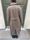 Esther coat with belt - Brown/grey