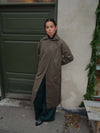 Esther coat with belt - Brown/grey