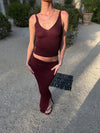 Malie tank top with glitter - Bordeaux