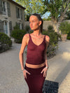 Malie tank top with glitter - Bordeaux