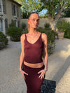 Malie tank top with glitter - Bordeaux