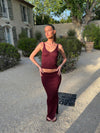 Malie tank top with glitter - Bordeaux