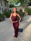Malie tank top with glitter - Bordeaux