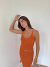 Malie glitter tank top – Orange