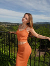 Malie glitter tank top – Orange