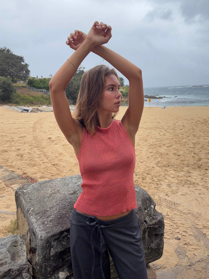 Montania shimmer top - Rose