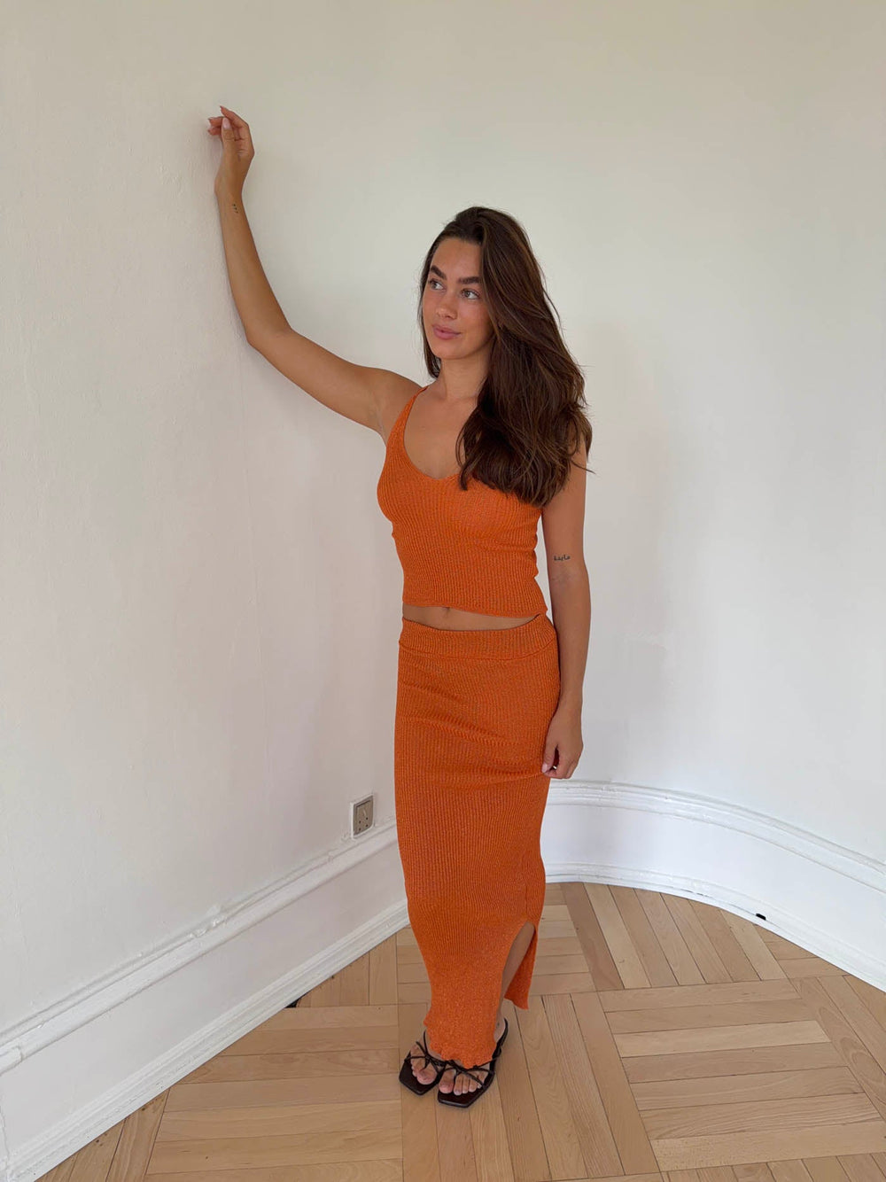 Malie glitter skirt – Orange