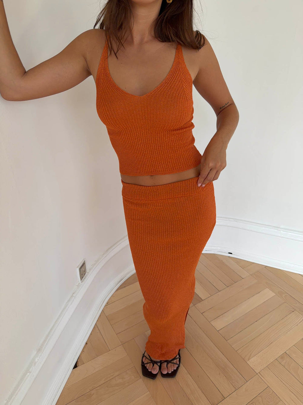 Malie glitter skirt – Orange