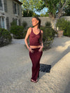 Malie skirt with glitter - Bordeaux