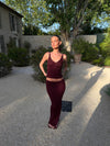 Malie skirt with glitter - Bordeaux