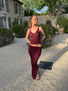 Malie skirt with glitter - Bordeaux