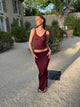Malie skirt with glitter - Bordeaux