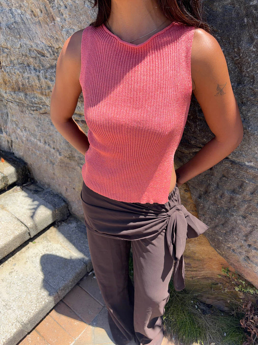 Montania shimmer top - Rose