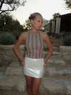 Liah halterneck top with glitter - Multicolored